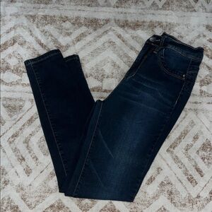 Classic Dark Blue Women's High Waist Skinny Jeans